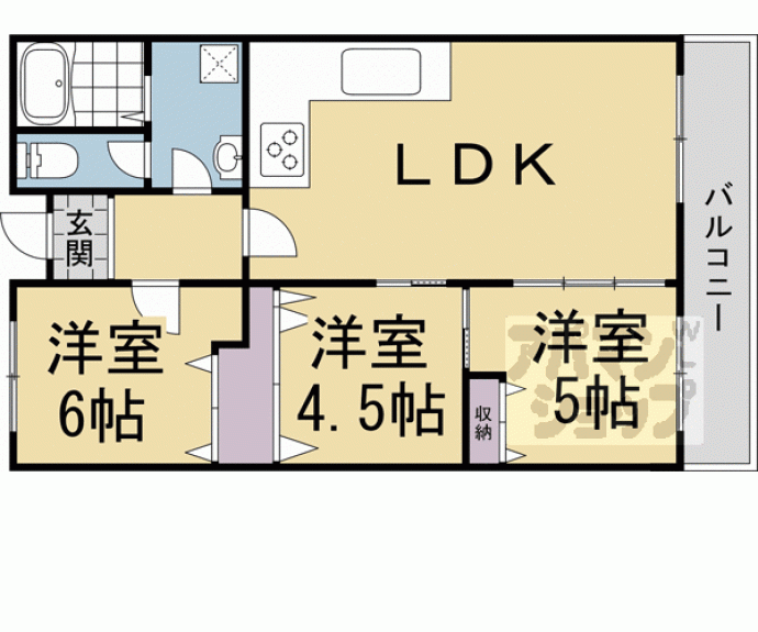 【ハイム伏見 A棟】間取