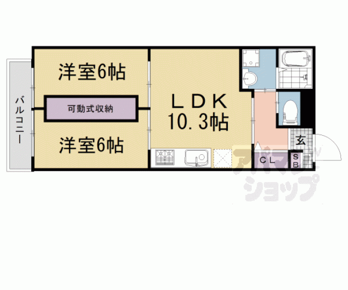 【Ｐｏｕｒ　Ｔｏｕｊｏｕｒｓ桃山】間取