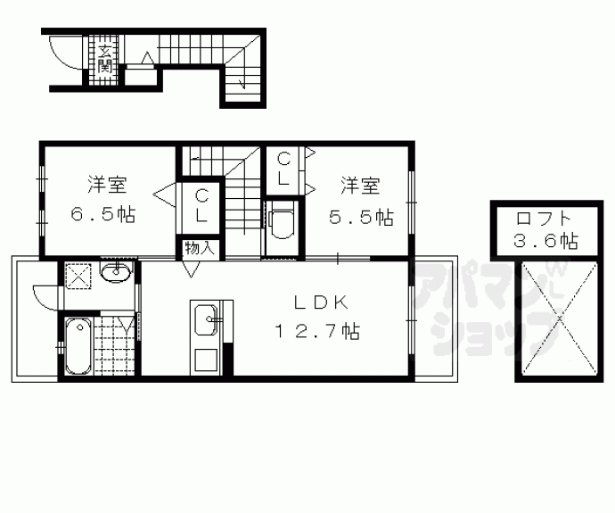 【ラヴィーヌ稲荷】間取