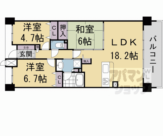 【パデシオン伏見藤森グランドプレミアム】間取