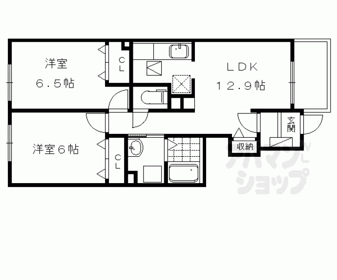 【ブルグランジェ伏見稲荷】間取