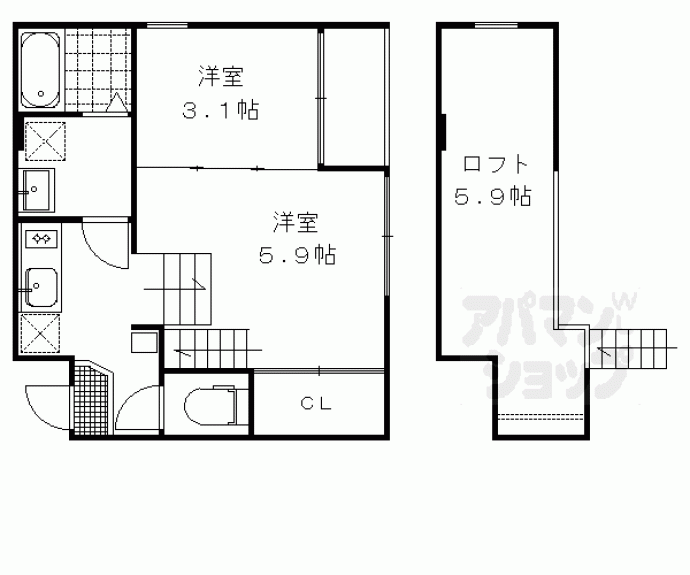 【ハーモニーテラス醍醐サウスウエスト】間取