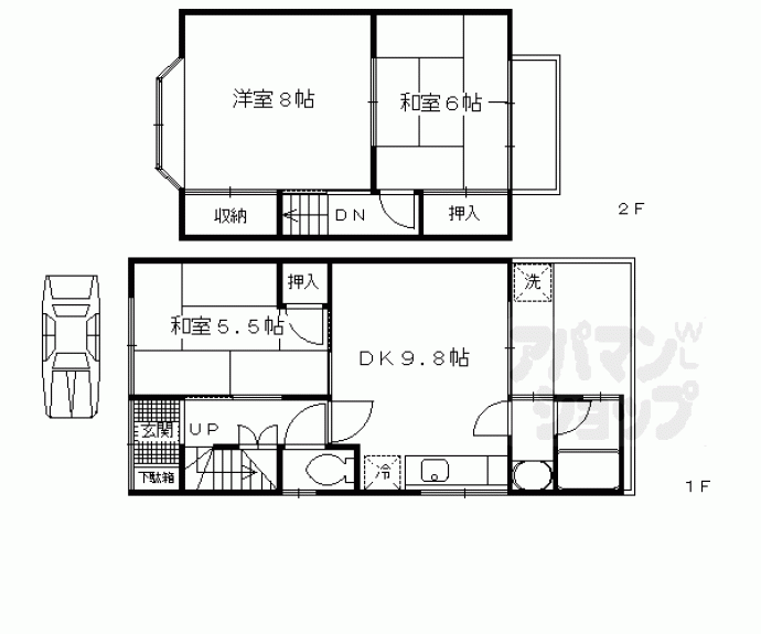 【向島庚申町貸家】間取