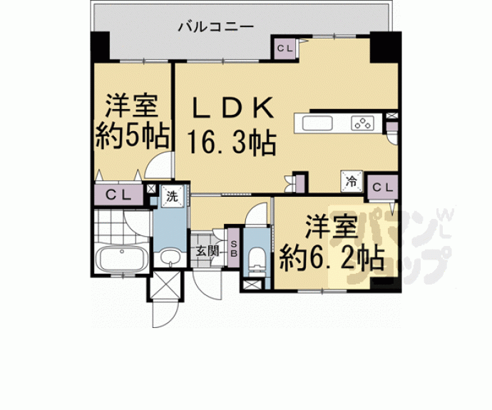 【パラドール伏見桃山グランプレイス】間取