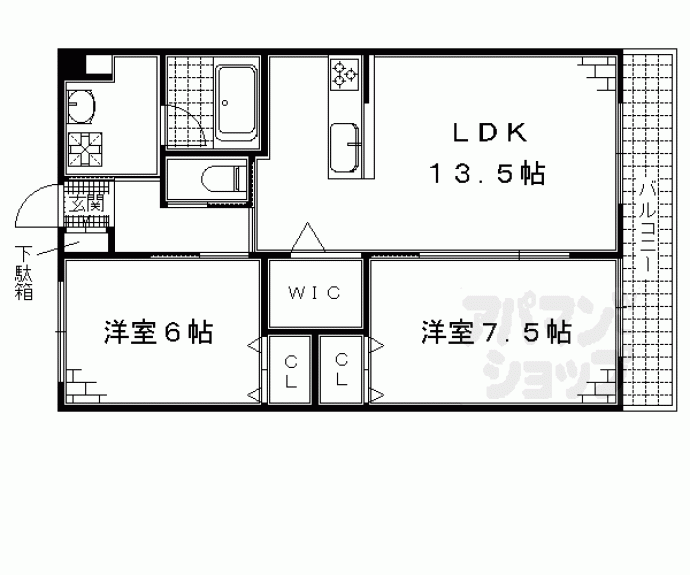 【ベルメゾン丹波橋】間取