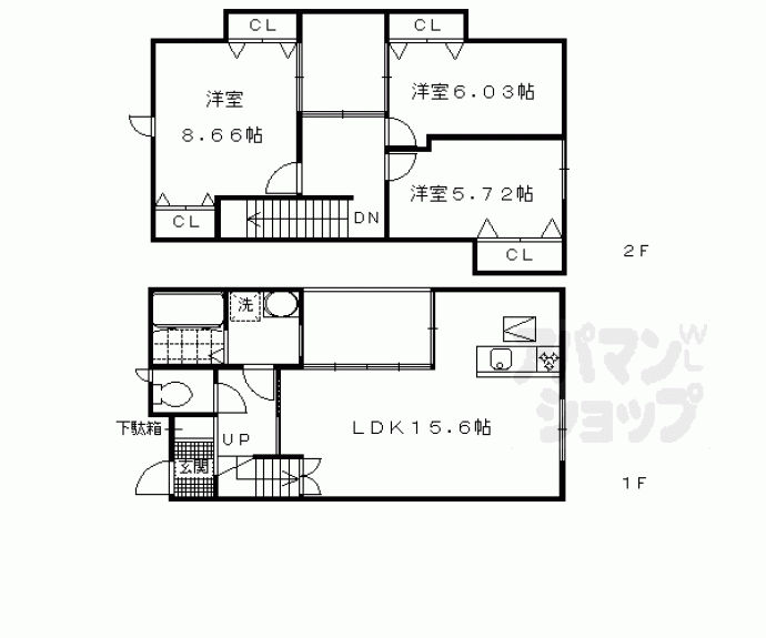 【エクリュ（ＫＯＳＭＯＳ　ＰＬＡＣＥ）】間取