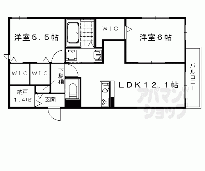 【オプレジール鴨川】間取