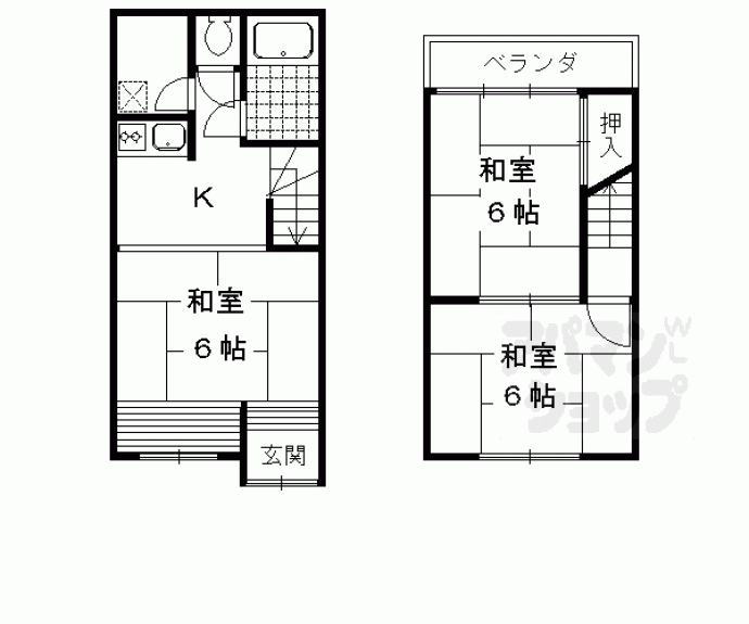 【塩田前泓町貸家】間取