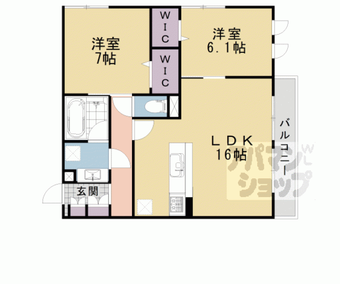 【セジュールオッツＧＴ長岡京】間取