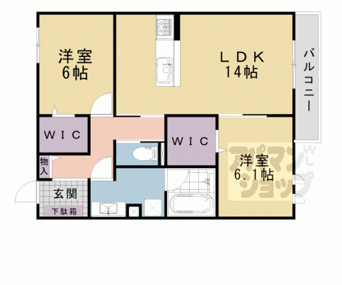 【セジュールオッツＧＴ長岡京】間取