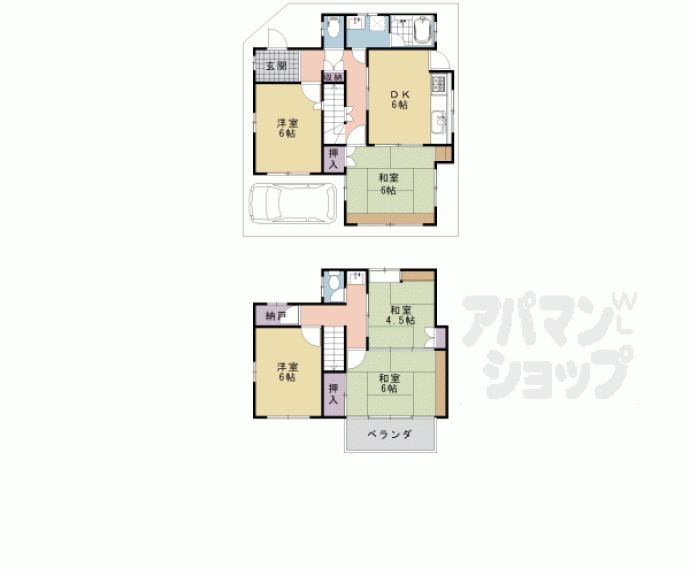 【長岡京市神足3丁目貸家】間取