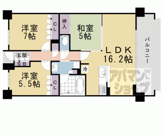 【セントフローレンスパレス桂　ＴＨＥ　ＷＥＳＴ】間取