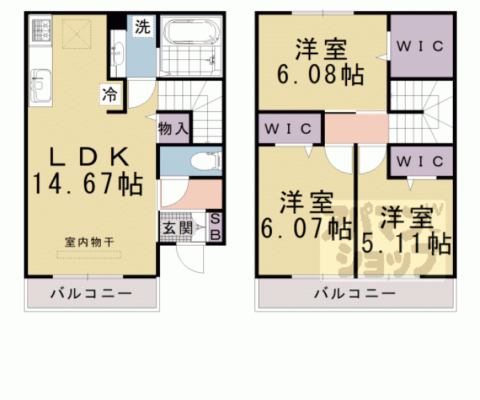 【ガーデン善峯道】間取