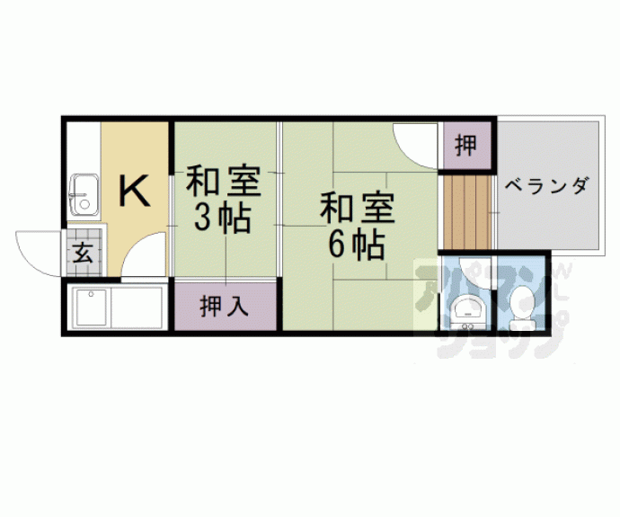 【山田ハイツ】間取