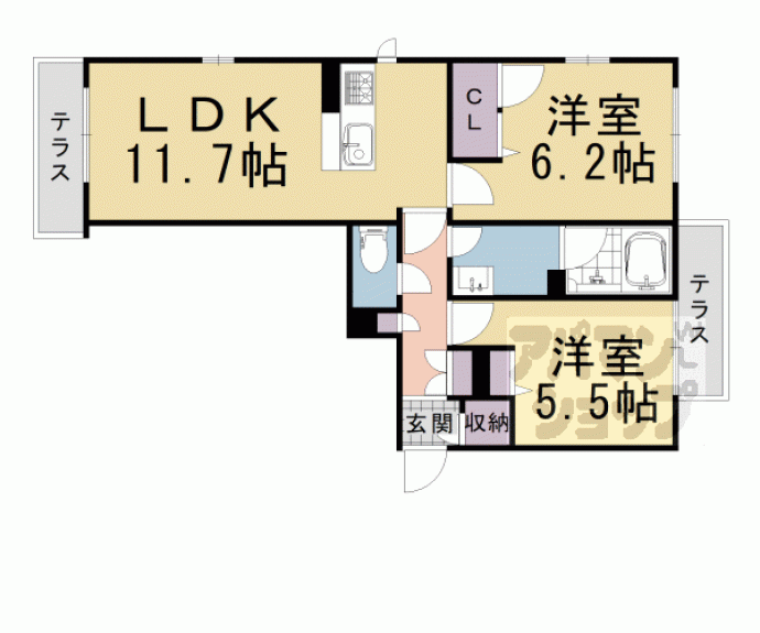 【シャーメゾン レビエ】間取
