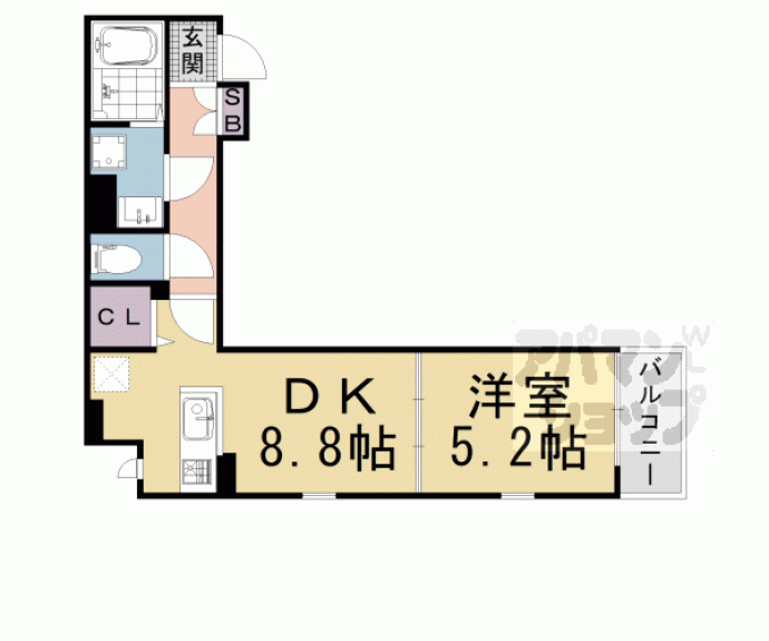 【カロ 洛西口 アネックス】間取