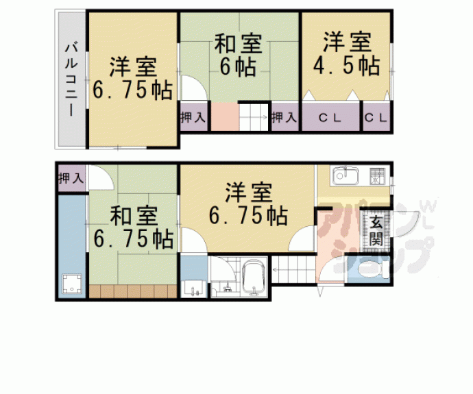 【上桂森上町１１－４７貸家】間取