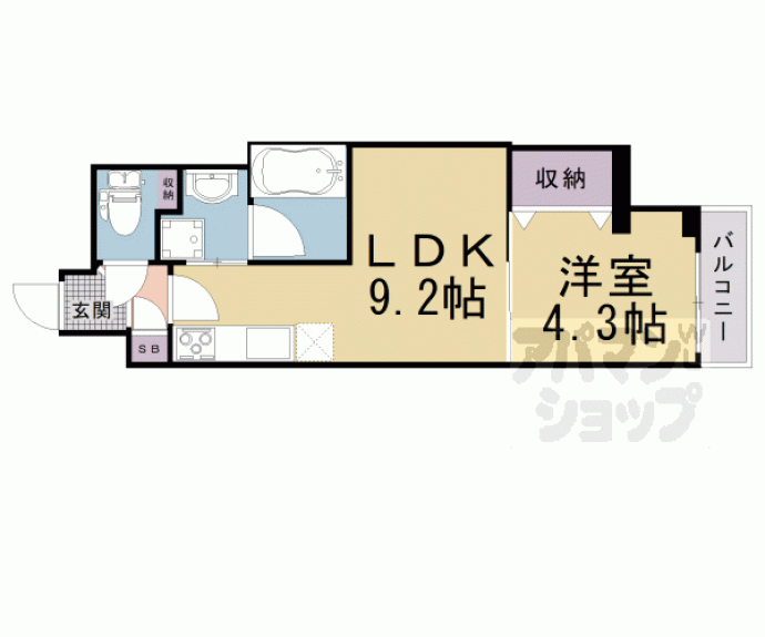 【Ａｐｐａｒｔａｍｅｎｔｏ鞍馬口】間取