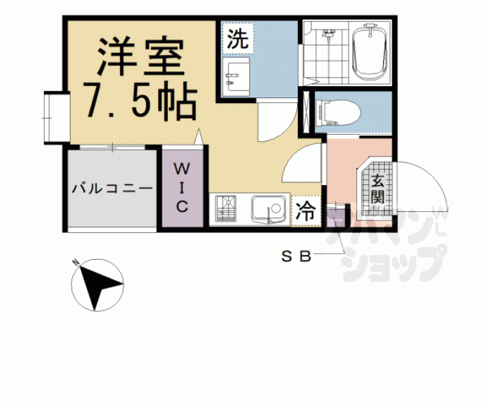 【ハーモニーテラス深草向川原町】間取