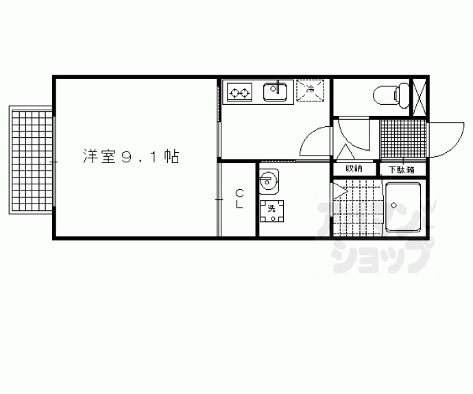 【ボヌール北白川】間取