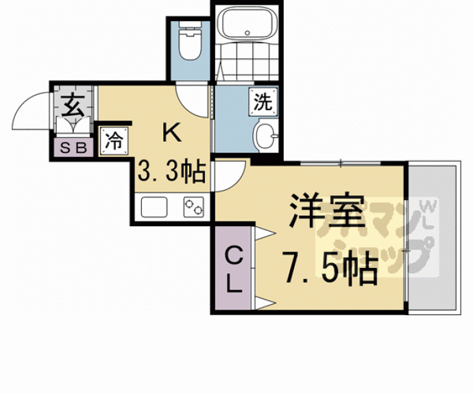 【シャーメゾン京】間取