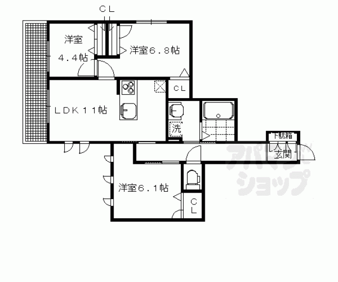 【シャーメゾンｄｅｕｘ】間取