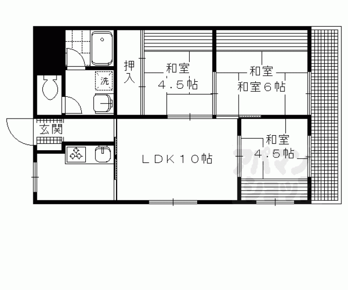 【第二白川ハイツ】間取