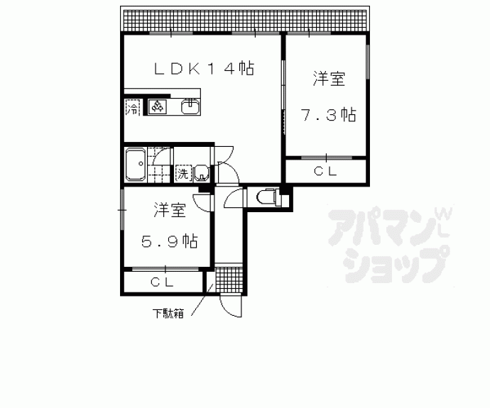 【ヴィラ北白川】間取