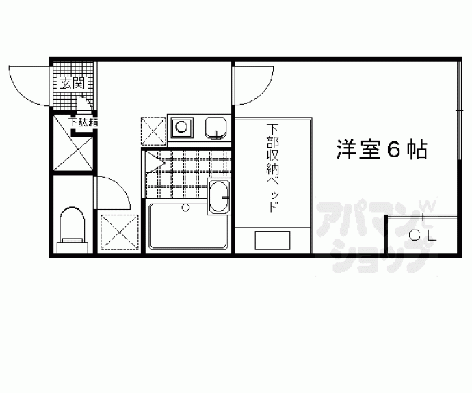 【レオパレス万里小路ＷＥＳＴ】間取