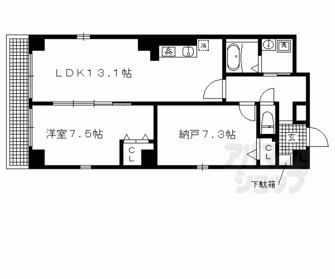 【フルール川端】間取