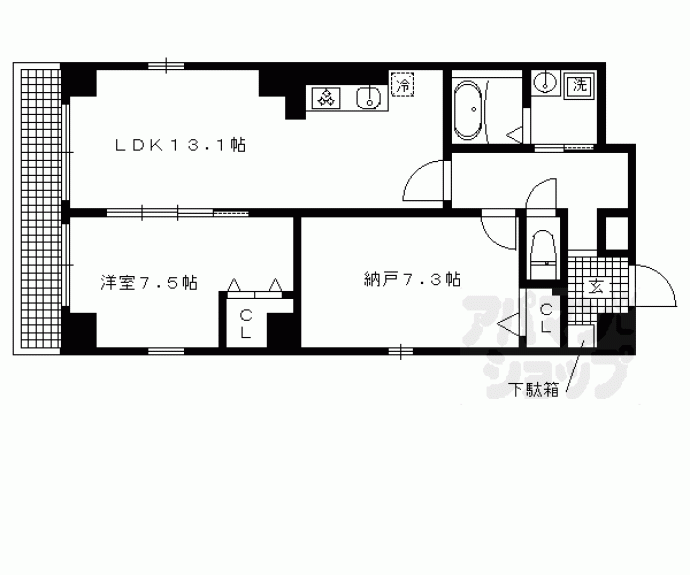【フルール川端】間取