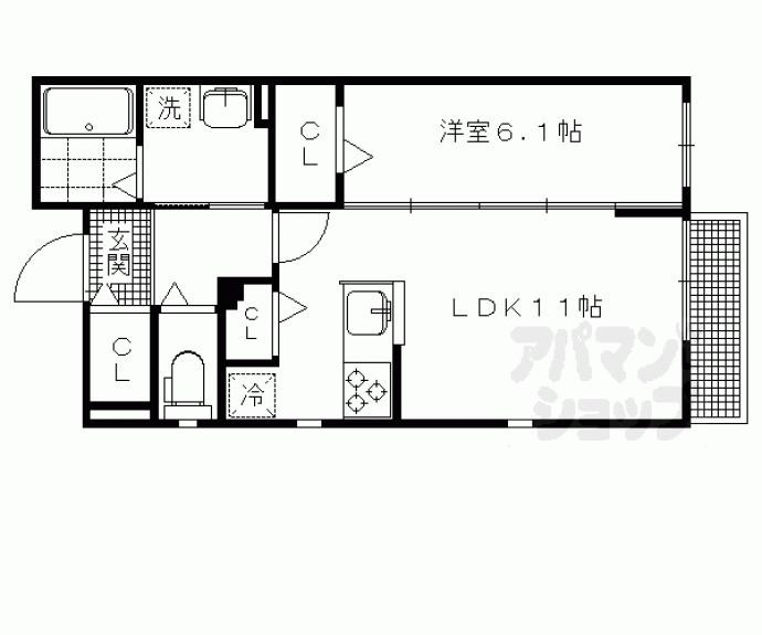 【エルメゾン京都下鴨】間取