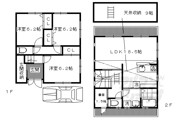 【吉田上大路町貸家】間取