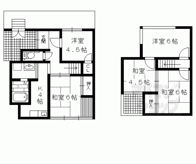 【一乗寺谷田町貸家６】間取