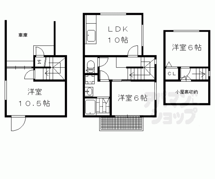 【吉田上大路町貸家３１－１】間取