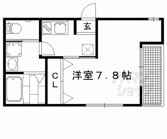 【エントランスライフ京大北】間取