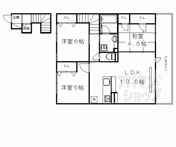 【セジュール上西喜】間取