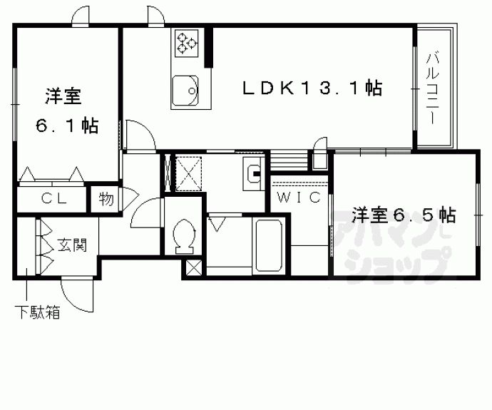 【Ｒｏｓｅ　Ｃｏｕｒｔ　Ｎ棟・Ｔ棟】間取