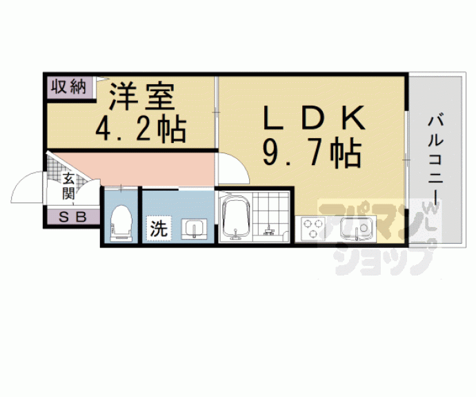 【ラビエール長岡京】間取