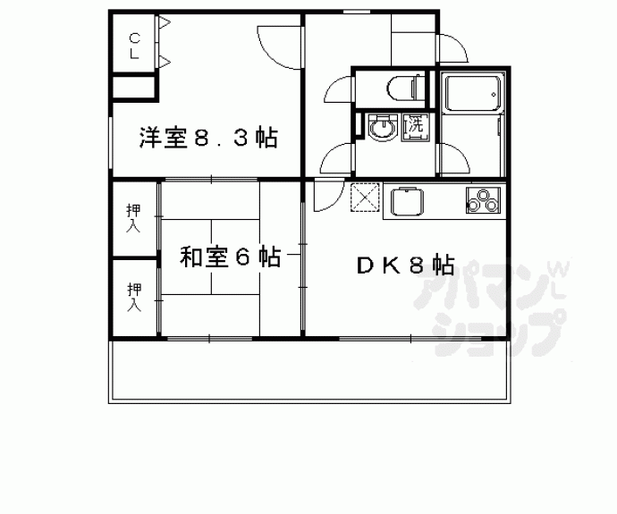 【ジャスティ川島】間取