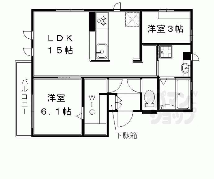 【ルナパレス友岡】間取