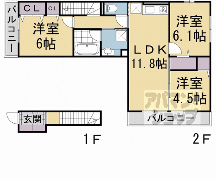 【クオーレ東向日】間取