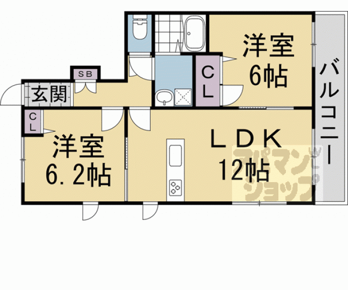 【リバーサイド松嵐】間取