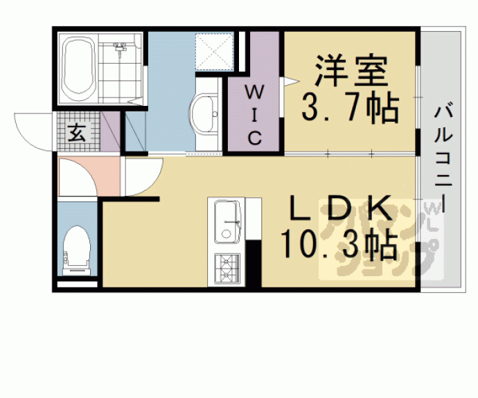 【グレース洛西口B棟】間取