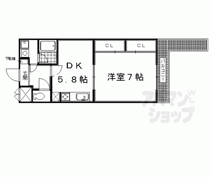 【Uluru東向日】間取