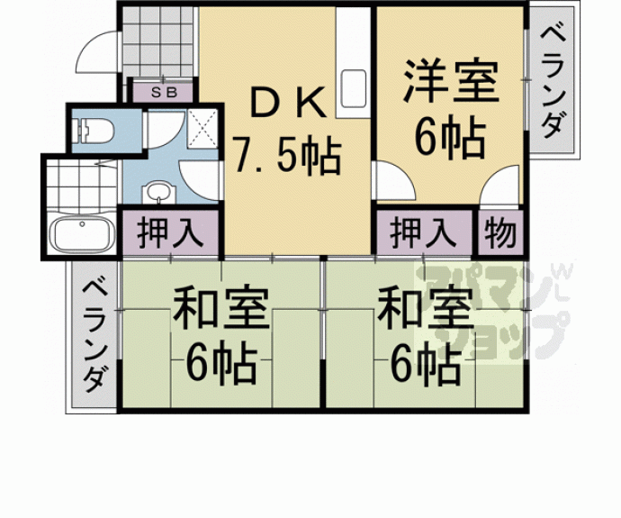 【ヒルサイドハウス】間取