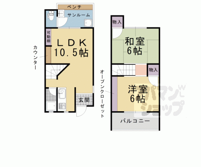 【タウンハイツモズメ】間取