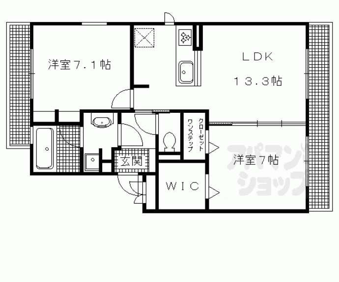 【ソレイユ洛西口】間取