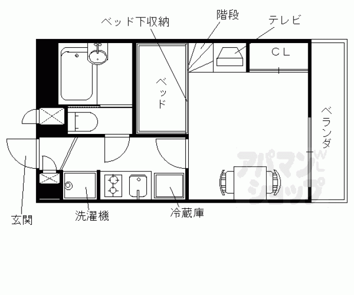 【レオパレスＦｏｒｅｓｔ桂坂】間取