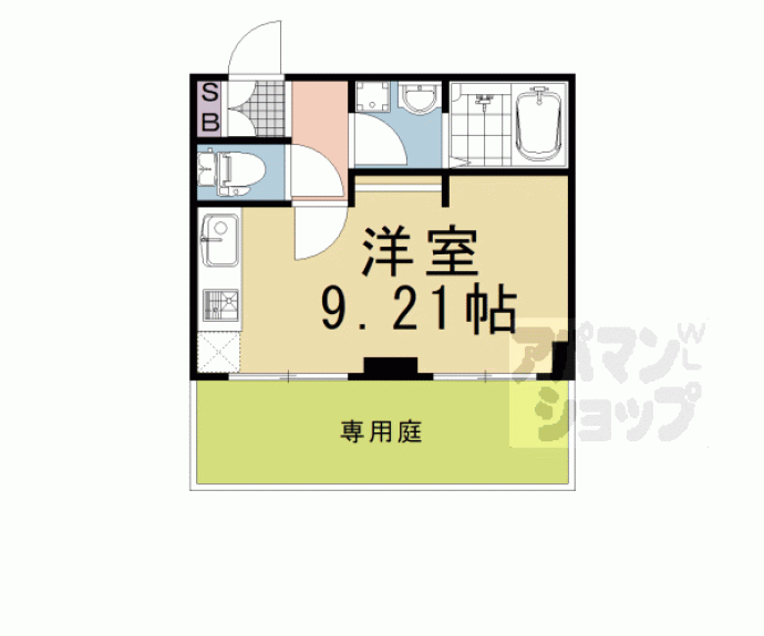 【Ｇａｒｄｅｎｃｏｕｒｔ　ＳＯＬＡ】間取